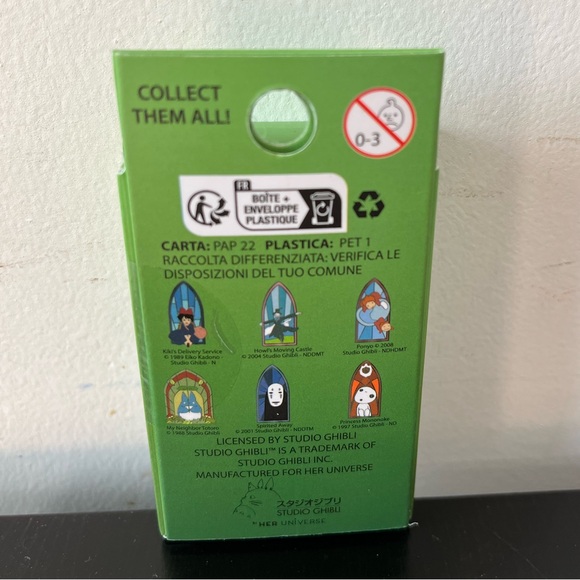 Loungefly Studio Ghibli Stained Glass of Princess Mononoke Kodama Portrait Pin - Picture 9 of 11